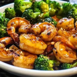 Honey Garlic Shrimp &amp; Broccoli