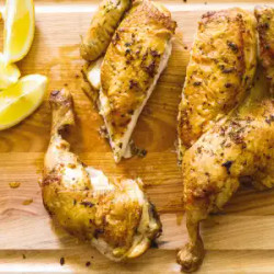Cast Iron Crisp Roast Butterflied Chicken With Rosemary And Garlic