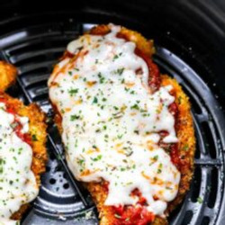 Crispy Healthy Chicken Parmesan - Air Fryer Recipe
