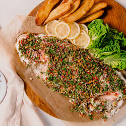 Baked Salmon "tarator" Style