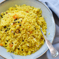 Basmati Rice Pilaf With Dried Fruits And Almonds