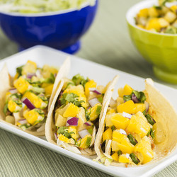 Vegan Mango &amp; Black Bean Tacos