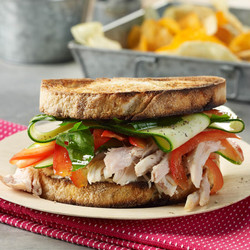 Chicken Sandwiches w/ Lemon-Basil Courgette &amp; Boursin