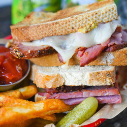 Slow Cooker Pastrami Sandwich
