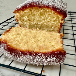 Jam &amp; Coconut Loaf Cake