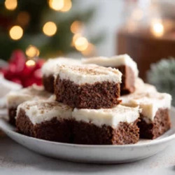 Frosted Gingerbread Brownies