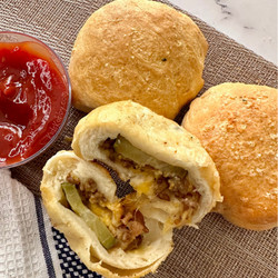 Cheeseburger Biscuit Bombs