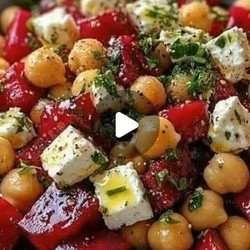 Chickpea, Beet &amp; Feta Salad With Lemon-garlic Vinaigrette