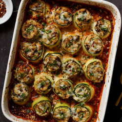 Zucchini Rolls With Herbed Sun-dried Tomato Tofu Ricotta