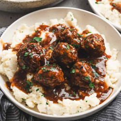 Crockpot Salisbury Steak Meatballs