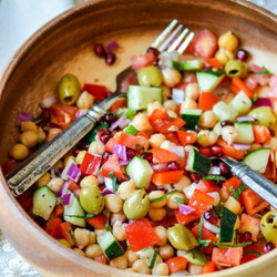 Mediterranean Chickpeas Salad With Herb-citrus Vinaigrette