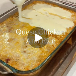 Queso Chicken &amp; Rice Bake