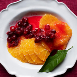Oranges With Cranberry Compote