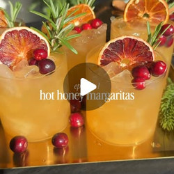Hot Honey Apple Cider Margaritas