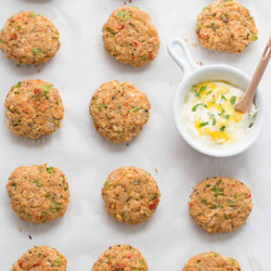 Mini Baked Canned Salmon Patties