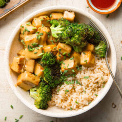 Vegan "honey" Mustard Tofu