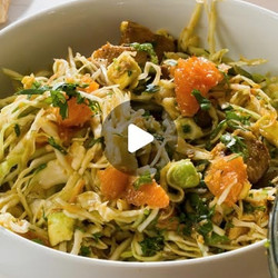 Chicken And Cabbage Salad With Orange And Avocado