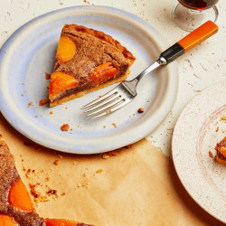 Apricot Tart With Whiskey-pecan Frangipane