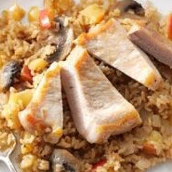 Apple-balsamic Pork Chops &amp; Rice