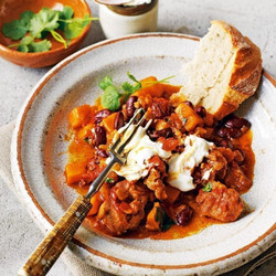 Spicy Pork Stew With Sweet Potatoes And Beans