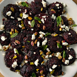 Crispy Smashed Beets With Feta &amp; Pistachios