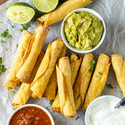 Crispy Baked Chicken Taquitos