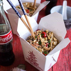 Spicy Sesame Basil Noodles.