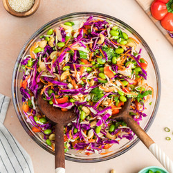 Edamame Crunch Salad With Sesame Lime Vinaigrette