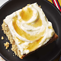 Apple Cider Snacking Cake With Maple–cream Cheese Frosting