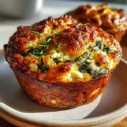 Cottage Cheese Spinach &amp; Feta Savory Muffin Tray