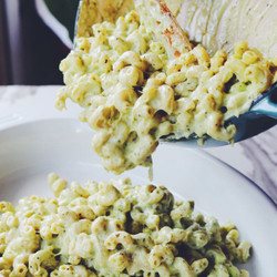 Creamy Cheesy Pesto Stovetop Mac And Cheese