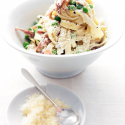 Pasta With Prosciutto And Peas