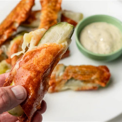 Chickle (cheese-wrapped Pickles)