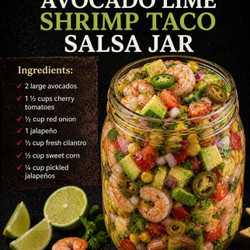Avocado Lime Shrimp Taco Salsa Jar