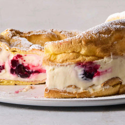 Cherry Karpatka (polish Carpathian Mountain Cream Cake)