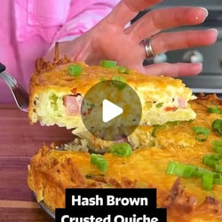 Hash Brown Crusted Quiche