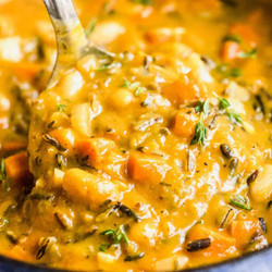 Nourishing Pumpkin Wild Rice Soup (vegan)