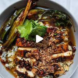 Pho Inspired Chicken Broth &amp; Rice