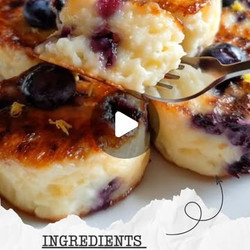 Blueberry Cottage Cheese Pancake Bites