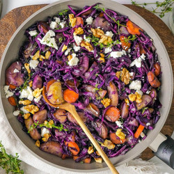 Rotkohl Pfanne Mit Kartoffeln (vegetarisch)