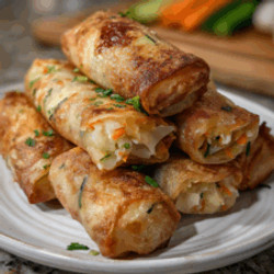 Zucchini Cottage Cheese Spring Rolls (Air Fryer) – Crispy, High-protein &amp; Guilt-free
