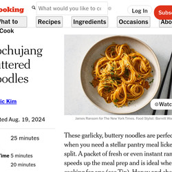 Gochujang Buttered Noodles