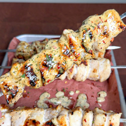 Garlic Parmesan Chicken Skewers
