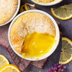 Lemon Self-saucing Puddings