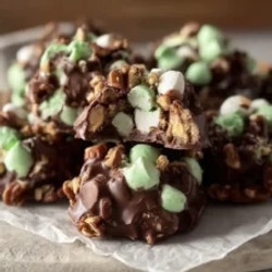 No-bake Mint Chocolate Chip Clusters