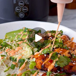 Spicy Salmon Rice Bowls