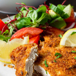 Easy Panko Chicken With Mustard And Parmesan