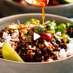 Thai Sweet Chilli Beef Bowls (sooo Fast!)