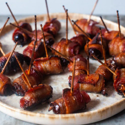 Cider-glazed Bacon-wrapped Dates