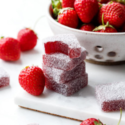 Homemade Sour Strawberry Gummies